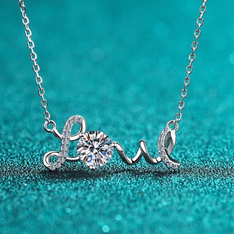 18K Gold Lab Grown Diamond Letter Motif Necklace