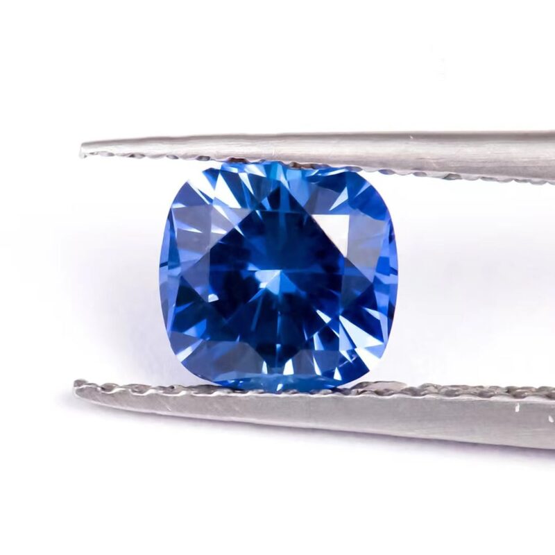 Blue Cushion Lab Grown Diamond