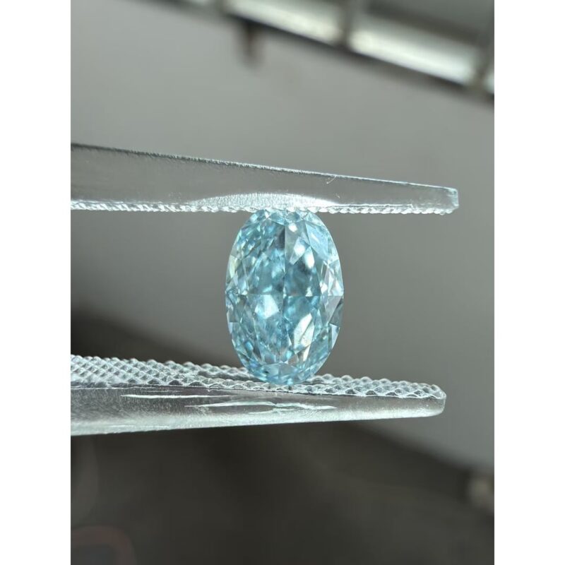 Blue Oval Lab Grown Diamond