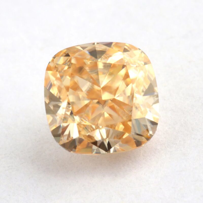 Champagne Cushion Ice-Flower Cut Loose Moissanite