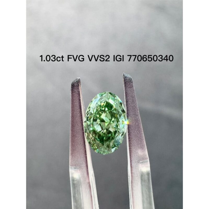 Green Oval Lab Grown Diamond