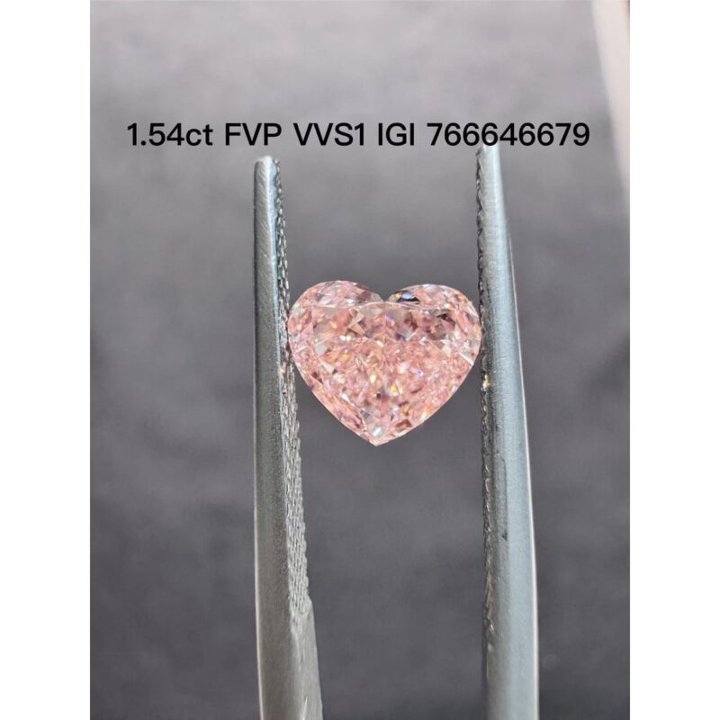 Pink Heart Lab Grown Diamond