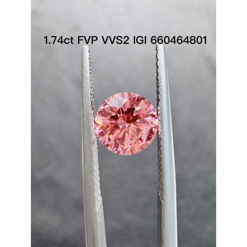 Pink Round Lab Grown Diamond