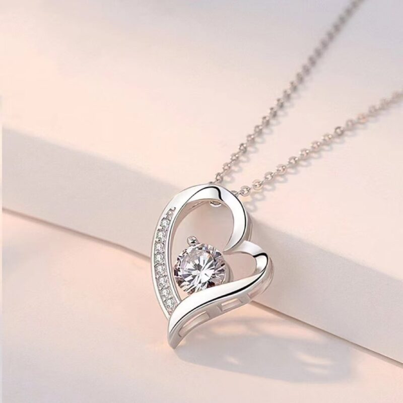 S925 Sterling Silver Heart Frame Necklace