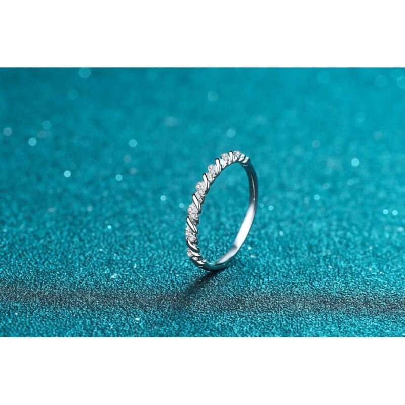 S925 Sterling Silver Twist Band Ring