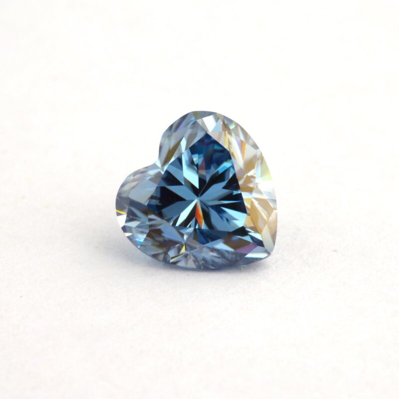 Sapphire Blue Heart Loose Moissanite