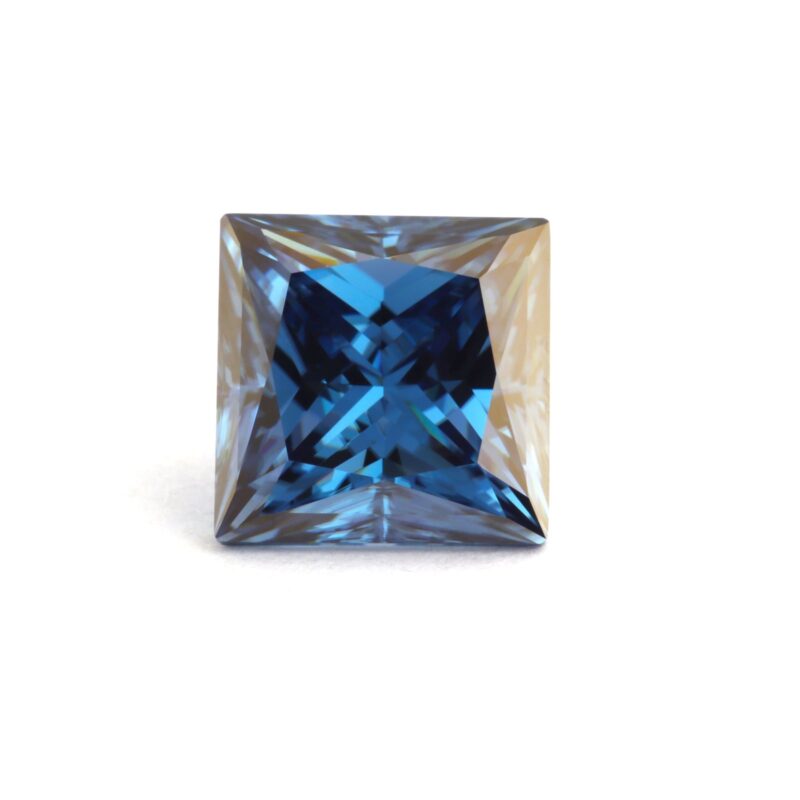 Sapphire Blue Princess Loose Moissanite