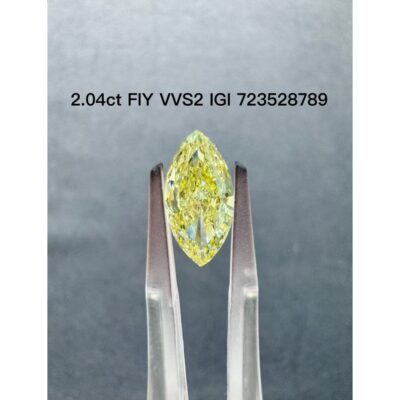 Yellow Marquise Lab Grown Diamond