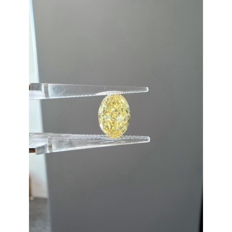 Yellow Oval Lab Grown Diamond